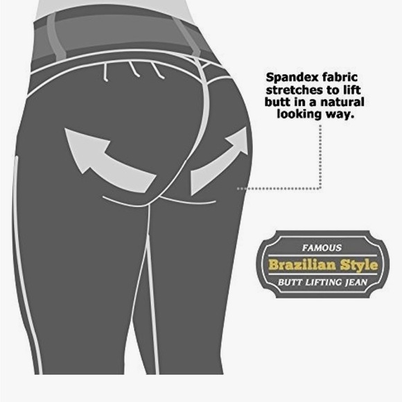 Y2K Curvify Size 15 Brazilian Butt-Lift Dark Wash Denim Cropped Jeans Capris - Picture 6 of 16